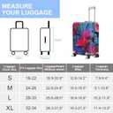 FOREVER QUEEN Colorful Flower Luggage Cover Suitcase Protector Suitcase Cover Anti-Scratch,Stretchable Bag Cover Washable Durable Polyester