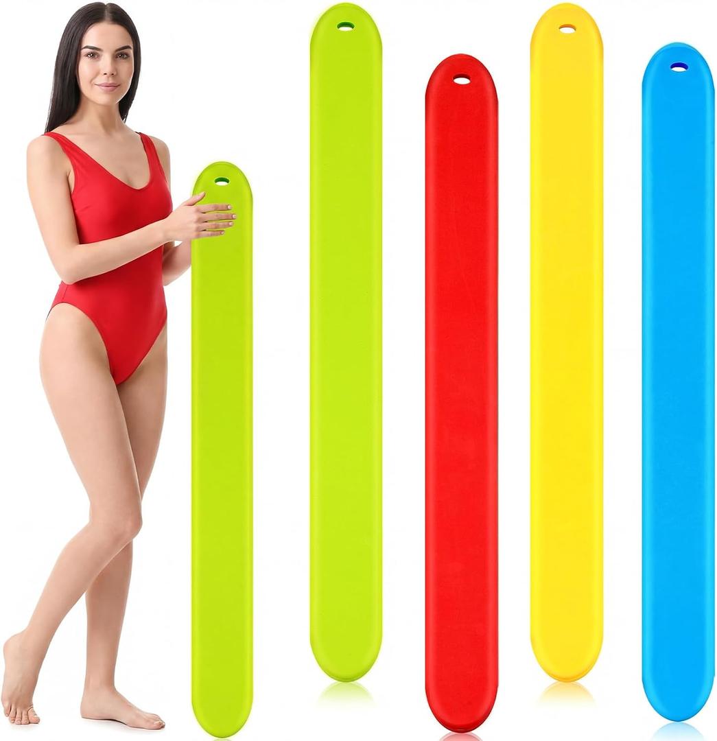 Silipull 4 Pcs Large Pool Noodles 43" Swimming Floating Foam Water Board EVA Buoyancy Sticks Extra Long Unsinkable Pool Exercise Accessories for Lake River Water Sports