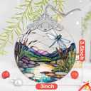 4 x Dragonfly Stained Glass Ornament - Christmas Tree Decor, Gift Exchange Idea