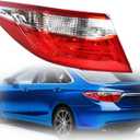 munirater 1-Pack Rear Left Tail Light Assembly Replacement for Camry 2015-2017 Outer Driver Side Brake Lamp