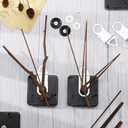 Mudder 4 Pcs Quartz Clock Mechanism Replacement Kit with 4 Types of Walnut Wood Clock Hands for DIY Repair Parts Accessories(Fit for 12 Inch Clock, 28 mm)
