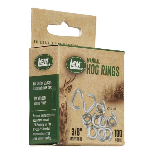 LEM 3/8-Inch Manual Hog Rings, 100 ct., 6 Pack