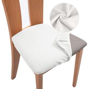 Jacquard Dining Room Chair Seat Cover Thick Elastic Cushion Stool for Dining Wedding Chair Removable Cover
 11 Pack 20x30x8