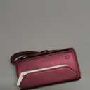 Strapurs Wallet Case Compatible with Samsung Galaxy S25 5G RFID Blocking Card Holder Soft PU Leather Magnetic Snap Shoulder Strap Zipper Pocket Phone Case Fit for Galaxy S25 - Wine Red