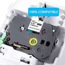 6 x TZE-231 Compatible Label Tape Replacement for Brother TZe-231 TZ-231, Black on White, Compatible for P Touch PT-D200 PT-D210 PTH100 PT-D400, 0.47" x 26.2'(12mm x 8m), 6 Packs