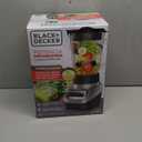 BLACK+DECKER PowerCrush Countertop Blender, 6-Cup Glass Jar, For Smoothies and More, Stainless Steel Blade, 4 Speed Settings to Puree, Crush Ice, Chop, Dice, and Pulse, Dishwasher Safe, 700W Motor