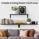 BAYKA Wall Mounted Floating Shelves, Wood Floating Wall Shelf for Books & Decor, Small Space-Saving Display & OrganizerBlack23inSet of 3, 23-inch Standard