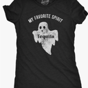 Funny Womens Halloween T Shirts Drinking T Shirts for Halloween Party Cute Tees for Women, Size L