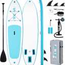 FunWater Inflatable Stand Up Paddle Board with Beginners SUP Accessories,Sky Blue