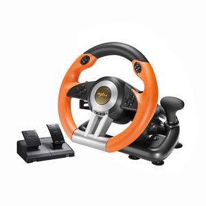 PXN PC Racing Wheel, V3II 180 Degree Universal Usb Car Sim Race Steering Wheel with Pedals for PC, PS3, PS4, Xbox One, Xbox Series X/S, Switch (Orange)