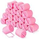 Geyoga 18 Pieces Sponge Hair Rollers Large Soft Foam Hair Styling Curlers Large Size Hairdressing Curlers for Women(1.9 x 2.6 Inches,Pink)
