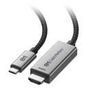 Cable Matters 48Gbps 8K Unidirectional USB C to HDMI 2.1 Cable for macOS, Windows - 3ft, Supports 4K@240Hz / 8K@60Hz with HDR, Thunderbolt 4 to HDMI 2.1 Cable, No Firmware Update Needed