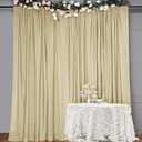 10FT x10FT Champagne Metallic Sheer Spandex Backdrop, 1 Panel Glitter Photography Background, Stretchy Spandex Fabric for Wedding, Party, Baby Shower, Photo Booth Decor