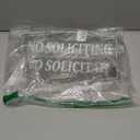 No Soliciting No Solicitar Sign Bilingual Sign 12" x 8" With 35" Long Metal Stakes No Soliciting English Spanish Sign No Solicitor Sign Stand Aluminum Yard Business Home House No Solicitation Sign