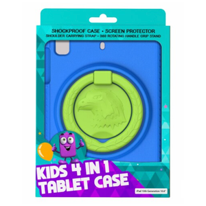 AMPD Children's iPad 10th Gen 10.6" Case/Holster/Screen Protector - Blue