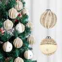 Large Christmas Ornaments, 12 pcs 3.15inch Rustic Shatterproof Christmas Balls Set for Xmas Tree Decorations Holiday Party Home Decor