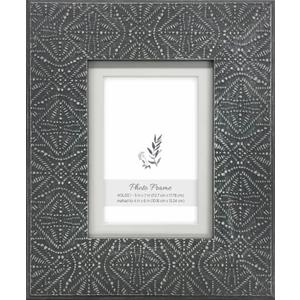 HD Designs Gray Geo Pattern Photo Frame, 7 x 5 in