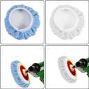 8Pcs Microfiber Car Polishing Pads Set, Professional Car Buffer Pads, Microfiber Waxer Bonnet Polishing Pad for Automobile Glass Cleaning, Polish, Detailing