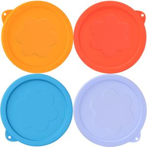 2 Cup Silicone Replacement Lids Storage Cover for Pyrex 7200-PC and Anchor Hocking Glass Bowls (Container not Included) 4 Pack Microwave, Dishwasher and Freezer Safe