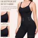 BRABIC Waist Trainer Bodysuit for Women Tummy Control Shapewear Round Neck Seamless Butt Lifter Full Body Shaper (Black, M)