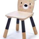 Tender Leaf Toys - Forest Table and Chairs Collections - Adorable Kids Size Art Play Game Table and Chairs - Made with Premium Materials and Craftsmanship for Children 3+ (Forest Bear Chair)