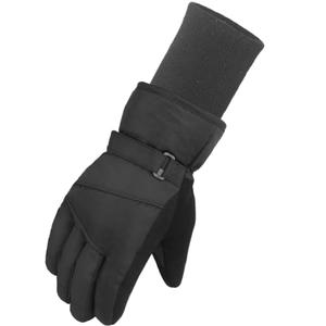 MAGARROW Kids Winter Warm Gloves Windproof Water-Resistant Snow Boys Girls Sport Gloves (All-Black - Long Cuff, 8-10 Years)