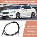 NO.912-779 Fuel Filler Door and Trunk Lid Release Cable Assembly for Honda Accord 2013 2014 2015 2016 2017 Trunk Door and Fuel Lid Latch Lock Release Cable No.74880T2FA01