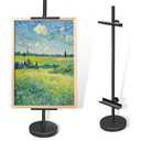 BigKing Tabletop Picture Frame Stand - Floor Standing Photo Frame Holder with Wide Base, Metal Art Display Stand, Adjustable Height up to 31.5 Inches, for Floor, Countertop