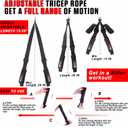 Tricep Rope Cable Attachment Adjustable (26-56 Inches), 27/36/48/55 Inches Long Tricep Rope Alternative, Greater Range of Motion,Gym Rope Equipment for Home/Gym Accessories (Adjustable Length Green (13-28inch))