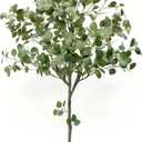6FT Artificial Eucalyptus Tree, Lifelike Fake Plant Silver Dollar Silk Leaves & Real Touch Texture with Adjustable Branches for Home Office Indoor Decor for Housewarming Gift(Green Stems)