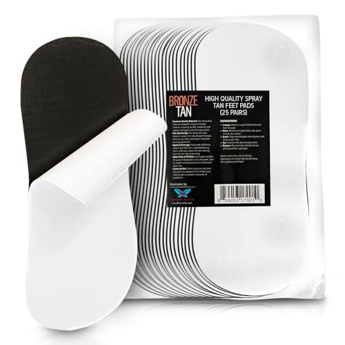 Bronze Tan Sticky Pads for Feet – Disposable & Hygienic Non-Slip Pads – Eco-Friendly Tanning Foot Protectors for Sunless or Self-Tanning at Home or Salon