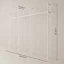 Pamo White Clothing Rack Wall Mounted 117" W 87" H, 750 lbs | Heavy Duty Pipe Closet System in White Powder Coated Steel, Scratch-Resistant, Single Rod, Easy Assembly, Closet Oraginzer