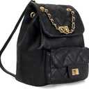Crossbody Bag for Women Soft PU Leather Handbag Womens Hobo Shoulder bag with Wallet Diamond Plaid (Backpack Black)