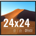 24x24 Picture Frame for Wall Display, 24x24 Square Picture Frame with HD Plexiglas, 24 x 24 Poster Frame 1 Pack, Display Frame for Vertical or Horizontal, Black Classic Collection