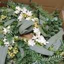 30inch Eucalyptus Wreath for Front Door - Large Artificial Greenery Outdoor Wreath, Spring Summer Decor Door Wreath with Olives Leaves,Mixed Berry for Porch,Window, Farmhouse, Home,Holiday, Hanging