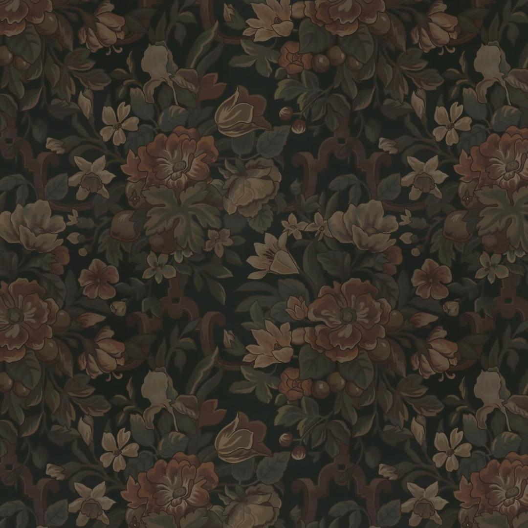 Dimoon Vintage Peel and Stick Wallpaper Dark Green Floral Wall Paper 16.1"x78.7" Retro Victorian Moody Wallpaper Renter Friendly Dark Floral Gothic Contact Paper for Bedroom Shelf Liner Vinyl Roll