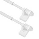 BOOM JOG Magnetic Curtain Rods for Metal Doors, No Tools Required, Multi-Use Adjustable Appliance for Windows Iron Steel Places, 09-16 Inch, 2 Pack, White