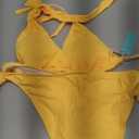 Women Halter Bikini Set - Two Piece Triangle Swimsuit Tie Bathing Suit 2025 Cute Swimwear