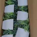 Unittype 12 Pcs Fake Plants Small Artificial Faux Plants for Shelf Mini Plastic Potted Greenery for Home Office Desk Bathroom Bedroom Indoor Decor (Gray) (Grey)