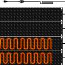 Riakrum 4 Pcs Heated Snow Melting Mats Outdoor, 10 x 48 in Winter Anti-Slip Heated Rubber Mat for Walkways Decks and Sidewalks, Electric Snow and Ice Melting Pads Connection with 9.84 ft Power Cord