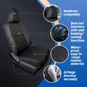 Rogue Seat Covers Custom Fit for Rogue (Not for Sport) S/SV/SL 2014 2015 2016 2017 2018 2019 2020 Full Set,Faux Leather (Black)