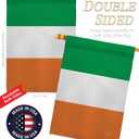 Irish Flag Ireland Home Decor Banner St Patrick Tapestry Shamrock Lucky Holiday Wall American Patio Decorations Small Lwan Garden March Clover Outdoor Erin go Bragh Gifts Made In USA (House Flag 28" x 40" Only)