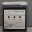 Twin Size Flat Sheet - Hotel Quality Top Flat Bed Sheet Only - Ultra-Soft, Breathable & Cooling - Fade & Wrinkle Free - Easy-Care, Stain & Shrink Resistant Bedding - Easy-Fit & Oeko-Tex - Dark Grey