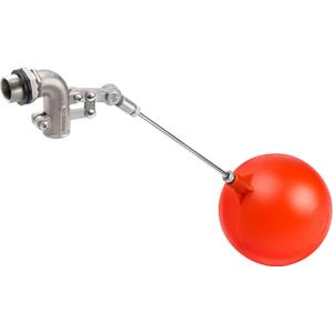 1/2 Inch Stainless Steel Float Valve – Heavy Duty 304 SS Automatic Water Level Control, Adjustable Arm with 5" Float Ball, Leak-Proof Design for Tanks, Troughs