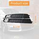 GXARTS Front Bumper Fog Light Grille Cover Black Left&Right Driver&Passenger Side 4G0807682AN Compatible with Audi A6 C7 S-Line 16-2018 4G0807681AN Honeycomb Matte Mesh with Chrome Trim Bezel