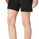 Danskin Women's Essential Side Shirred Bermuda Short (Black, XL)