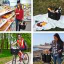 RAYMACE Bicycle Basket Dog Bike Handlebar Basket Front,Folding Detachable Quick Release Easy Install,Cycling Picnic Bag