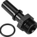 8AN -8 ORB Male to 1/2" SAE Quick Disconnect Connect Male Push On EFI Fuel Fitting Adapter Straight Aluminum Black