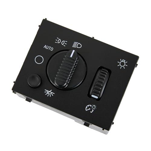 ZAPOSTS Headlight Switch Fits for 2003-2007 Chevy Silverado Suburban Tahoe Avalanche,for GMC Sierra Yukon,for Cadillac Escalade, Headlamp Dimmer Switch Greenish LED Light Replaces# D1595G,19381535