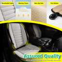 kingphenix Car Seat Cushion with Back Support Pillow: Enhanced Comfort Memory Foam Design for Pain Relief, Ideal for Drivers and Office Use - Ergonomic Lumbar Comfort for Long Sitting - Gray, Front